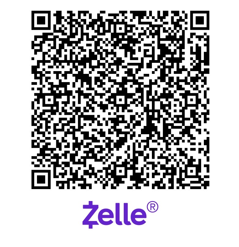 Zelle QR code to contribute $15 to Sweat Equity
